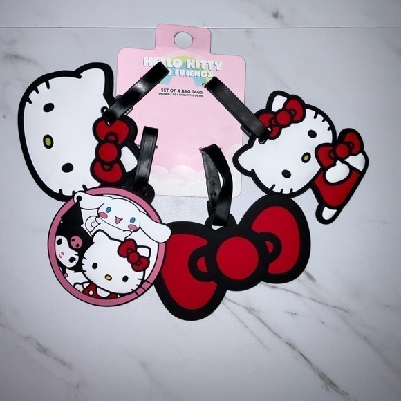 Hello Kitty luggage tags set of 4 - Picture 1 of 5